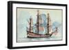 Künstler Haffner, L., Segelschiff, Flûte, 3 Master-null-Framed Giclee Print