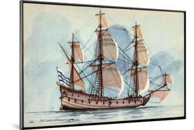 Künstler Haffner, L., Segelschiff, Flûte, 3 Master-null-Mounted Giclee Print