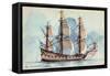 Künstler Haffner, L., Segelschiff, Flûte, 3 Master-null-Framed Stretched Canvas