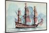 Künstler Haffner, L., Segelschiff, Flûte, Xviie S.-null-Mounted Giclee Print