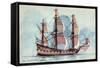 Künstler Haffner, L., Segelschiff, Flûte, Xviie S.-null-Framed Stretched Canvas