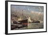 Künstler Hamburg, Blick Auf Hafen, Ueberseer B. Laden-null-Framed Giclee Print