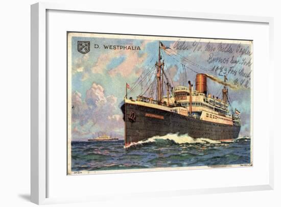 Künstler Hapag, Dampfschiff Westphalia in Fahrt-null-Framed Giclee Print