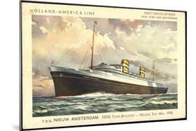 Künstler Hapag, T.S.S. Nieuw Amsterdam, Dampfer-null-Mounted Giclee Print