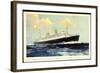 Künstler Hapag, T.S.S. Nieuw Amsterdam, Dampfschiff-null-Framed Giclee Print