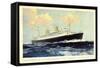 Künstler Hapag, T.S.S. Nieuw Amsterdam, Dampfschiff-null-Framed Stretched Canvas