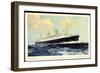 Künstler Hapag, T.S.S. Nieuw Amsterdam, Dampfschiff-null-Framed Giclee Print