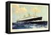 Künstler Hapag, T.S.S. Nieuw Amsterdam, Dampfschiff-null-Framed Stretched Canvas