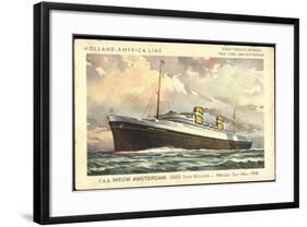 Künstler Hapag, T.S.S. Nieuw Amsterdam, Dampfschiff-null-Framed Giclee Print