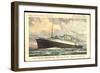 Künstler Hapag, T.S.S. Nieuw Amsterdam, Dampfschiff-null-Framed Giclee Print