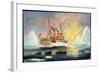 Künstler Jansen A., Deutsches Kriegsschiff, Eismeer-null-Framed Giclee Print