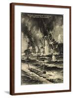 Künstler Jensen,Deutsche U Boote, Engl. Panzerschiffe-null-Framed Giclee Print