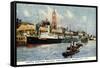 Künstler Kingston Hull, North Eastern Railway Dock-null-Framed Stretched Canvas