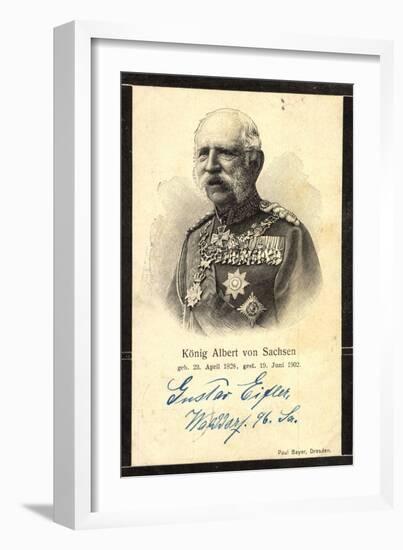 Künstler König Albert Von Sachsen, Todesdatum 1902-null-Framed Giclee Print