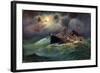 Künstler Ladung Geworfen, Schiff, Sturm, Hohe Wellen-null-Framed Giclee Print