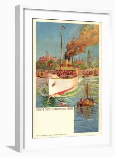 Künstler Linde, W., Hapag, Schnelldampfer Silvana-null-Framed Giclee Print