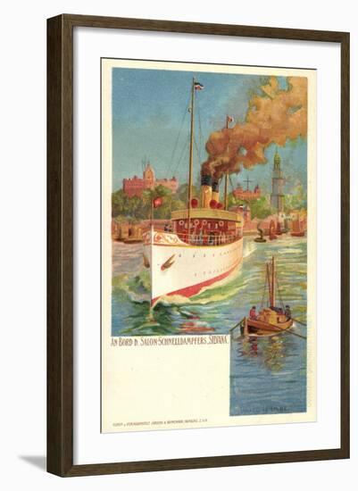 Künstler Linde, W., Hapag, Schnelldampfer Silvana-null-Framed Giclee Print