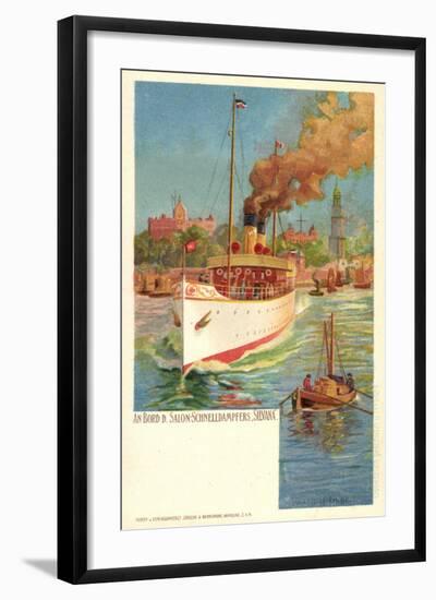 Künstler Linde, W., Hapag, Schnelldampfer Silvana-null-Framed Giclee Print