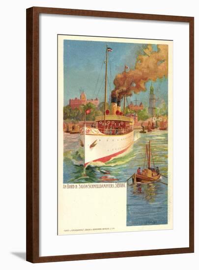 Künstler Linde, W., Hapag, Schnelldampfer Silvana-null-Framed Giclee Print