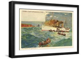 Künstler Linde, Wladimir, Helgoland, Dampfer Cobra-null-Framed Giclee Print