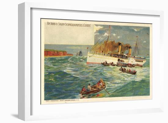 Künstler Linde, Wladimir, Helgoland, Dampfer Cobra-null-Framed Giclee Print