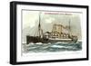 Künstler Litho Dampfer Der Norddeutschen Lloyd Auf See-null-Framed Giclee Print