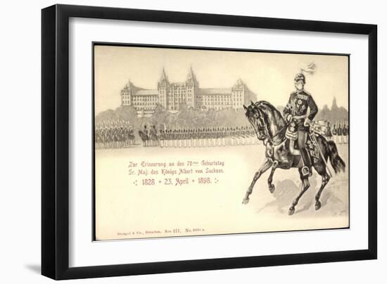 Künstler Maj. König Albert Von Sachsen,70 Geburtstag-null-Framed Giclee Print