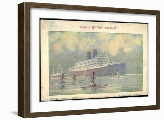 Künstler Messageries Maritimes, Dampfer, Colombo-null-Framed Giclee Print