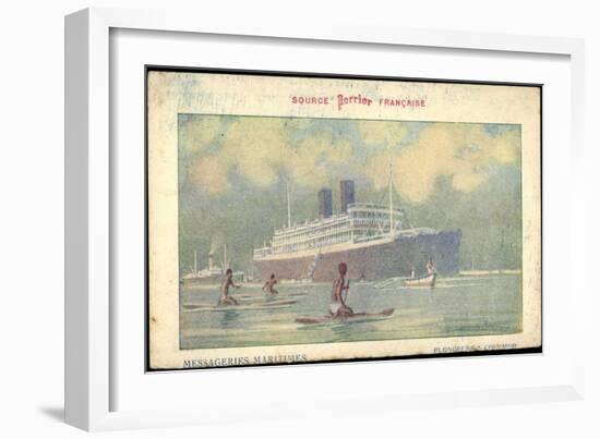 Künstler Messageries Maritimes, Dampfer, Colombo-null-Framed Giclee Print