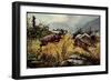 Künstler München, Kunstverlag Rehn Und Linzen, Hirsch Im Sprung-null-Framed Giclee Print