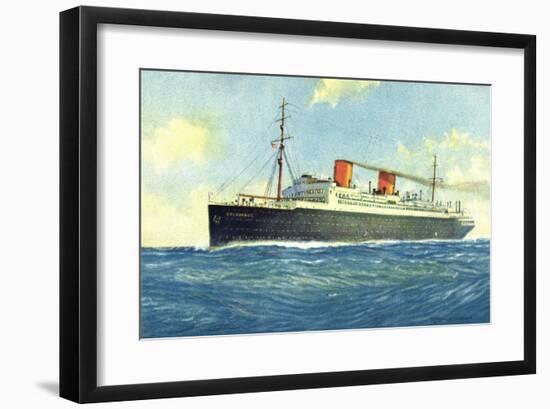 Künstler Norddeutscher Lloyd Bremen,Dampfer Columbus-null-Framed Giclee Print