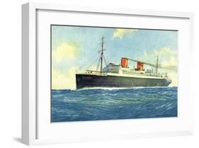 Künstler Norddeutscher Lloyd Bremen,Dampfer Columbus-null-Framed Giclee Print