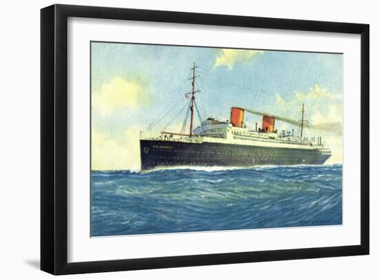 Künstler Norddeutscher Lloyd Bremen,Dampfer Columbus-null-Framed Giclee Print