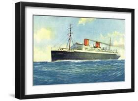 Künstler Norddeutscher Lloyd Bremen,Dampfer Columbus-null-Framed Giclee Print