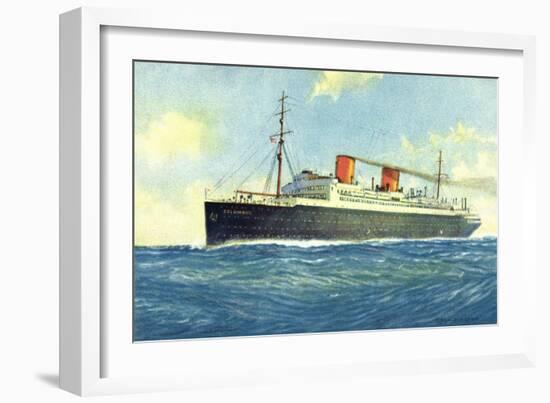 Künstler Norddeutscher Lloyd Bremen,Dampfer Columbus-null-Framed Giclee Print