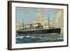 Künstler Norddeutscher Lloyd Bremen,Dampfer Columbus-null-Framed Giclee Print