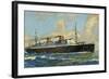 Künstler Norddeutscher Lloyd Bremen,Dampfer Columbus-null-Framed Giclee Print