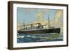 Künstler Norddeutscher Lloyd Bremen,Dampfer Columbus-null-Framed Giclee Print