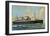 Künstler Norddeutscher Lloyd Bremen,Dampfer Columbus-null-Framed Giclee Print