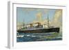 Künstler Norddeutscher Lloyd Bremen,Dampfer Columbus-null-Framed Giclee Print