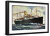 Künstler Norddeutscher Lloyd Bremen, Dampfer Crefeld-null-Framed Giclee Print