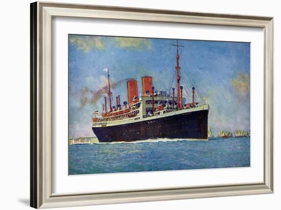 Künstler Norddeutscher Lloyd Bremen, Dampfer Dresden-null-Framed Giclee Print