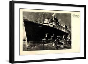 Künstler Norddeutscher Lloyd Bremen, Dampfer Europa-null-Framed Giclee Print