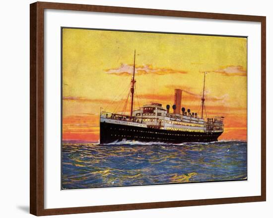 Künstler Norddeutscher Lloyd Bremen, Dampfer Lützow-null-Framed Giclee Print