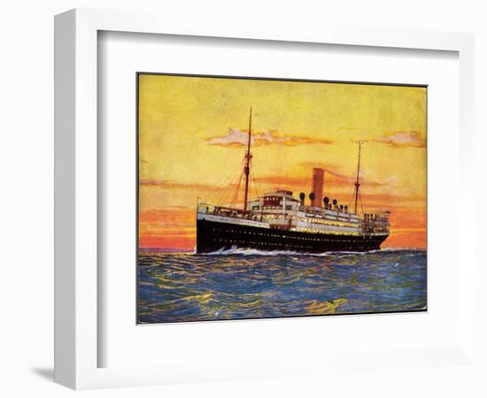 Künstler Norddeutscher Lloyd Bremen, Dampfer Lützow-null-Framed Giclee Print