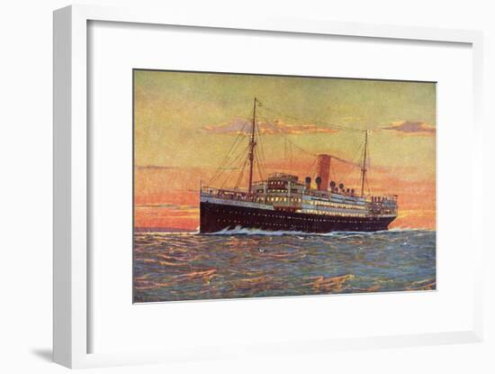 Künstler Norddeutscher Lloyd Bremen, Dampfer Lützow-null-Framed Giclee Print