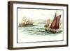 Künstler Pelletier, F., Segelboote, Dampfschiff-null-Framed Giclee Print