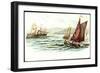 Künstler Pelletier, F., Segelboote, Dampfschiff-null-Framed Giclee Print