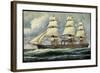 Künstler Rave, C., Segelschiff, Dampfer, Usa-null-Framed Giclee Print