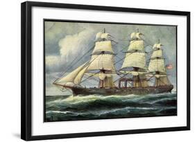 Künstler Rave, C., Segelschiff, Dampfer, Usa-null-Framed Giclee Print